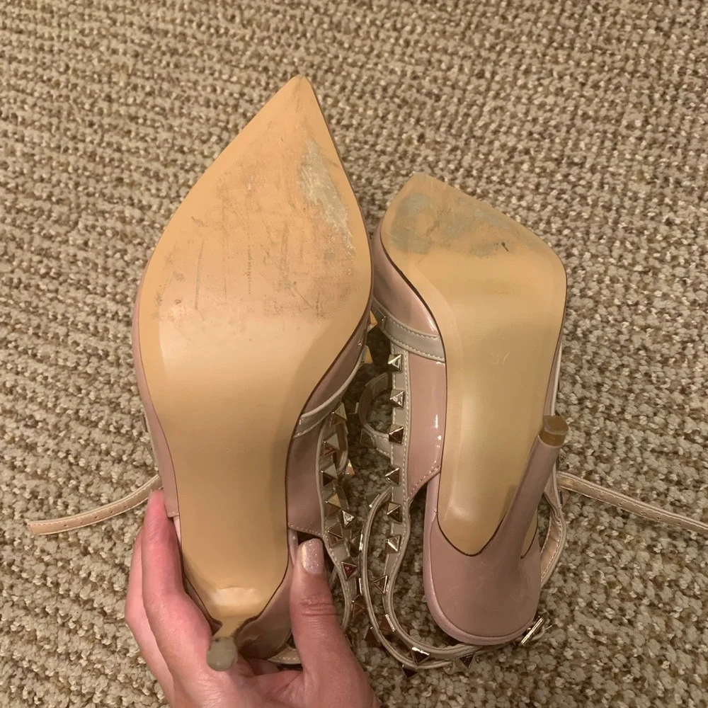 Nude Studded Heels- size 6.5 - Picture 6 of 6